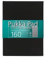 Szkolne artykuły papiernicze - Pukka Pad Notatnik z serii soft cover B5 czarny 6874-SCN SQ PADS - miniaturka - grafika 1
