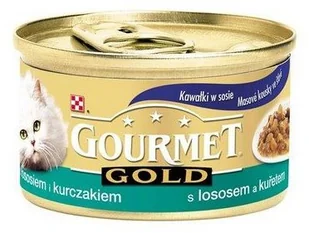 Purina Gourmet Gold Łosoś i kurczak w sosie 85g 3046 - Mokra karma dla kotów - miniaturka - grafika 3