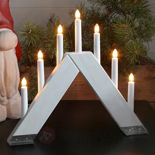 Best Season Świecznik VIKING o nowoczesnym designie, biały - Oświetlenie świąteczne - miniaturka - grafika 2