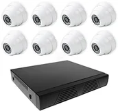 Akcesoria do monitoringu - Cablematic De Video Surveillance DVR zestaw złożony z 8 analogowe Dome kompatybilny z HDMI VGA CVBS IP  cablem atic PN17081510250127144 - miniaturka - grafika 1