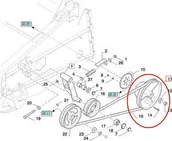 Części i akcesoria do maszyn rolniczych - CNH KOŁO PASOWE NEW HOLLAND 84320714 - miniaturka - grafika 1