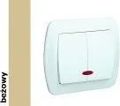 Wyłączniki światła i elektryczne - Kontakt Simon Wyłącznik ścienny Akord świecznikowy z podśw. AW5L/12 beżowy - miniaturka - grafika 1