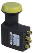 Konwertery satelitarne - Humax Digital Humax LNB 143 Quad  LNB uniwersalny (0,1dB Feed, HDTV, 4 wyjścia do użytkowników, 40 MM) z wbudowanym multiprzełącznik 4043745619409 - miniaturka - grafika 1