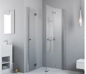 Kabiny prysznicowe - Radaway Essenza KDD-B 90x80 szkło przejrzyste 385071-01-01L/385070-01-01R - miniaturka - grafika 1