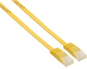 Kable miedziane - InLine Patch kabel płaski, UTP, Cat.6, 10 m Żółty 4043718157167 - miniaturka - grafika 1