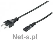 Wentronic NK 104 S; przewód zasilający; Eurostecker > podwójne gniazdo [SC] 1 szt. czarny 4040849950384 - Kable - miniaturka - grafika 2