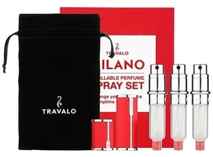 Travalo Milano napełnialny flakon z atomizerem 3 x 5 ml + zamszowa torebka - Dezodoranty i antyperspiranty męskie - miniaturka - grafika 2
