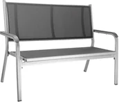 Ławki ogrodowe - Kettler Ławka BASIC PLUS srebrno-grafitowa, szampan-mokka 0301211-0000 - miniaturka - grafika 1