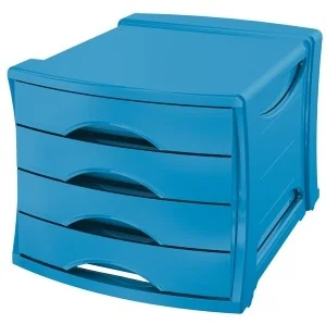 Pojemnik z szufladami Europost Vivida niebieski ES584-17 - Półki na dokumenty - miniaturka - grafika 2