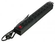 A-LAN Listwa zasilająca PZ011 9 x C13 1,8m kolor czarny) PZ011 - Akcesoria do szaf serwerowych - miniaturka - grafika 2