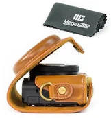 Akcesoria fotograficzne - MegaGear megagear skórzana torba na aparat do Sony Cyber-shot DSC-WX500 kompaktowy system akcesoriów do, brązowy MG601 - miniaturka - grafika 1