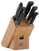 Noże kuchenne - Zwilling Blok z nożami i ostrzałką 7 części Four Star (35068-003-0) - miniaturka - grafika 1