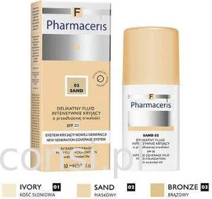 Pharmaceris f delikatny fluid intensywnie kryjący o przedłużonej trwałości spf 20 bronze 01 kość słoniowa - Podkłady do twarzy - miniaturka - grafika 2
