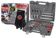 Zestawy narzędziowe - Profix Zestaw zestaw nasadek 92el. nasadki bity 1/4 1/2 klucze, CRV, + Rękawi - miniaturka - grafika 1