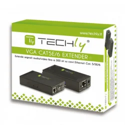 Techly Extender VGA po kablu Cat5e/6 do 300m z audio (301122) - Adaptery i przejściówki - miniaturka - grafika 2