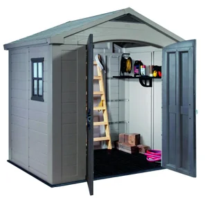 Keter Domek narzędziowy Factor, kremowy, 256,5x182x243 cm - Altany ogrodowe - miniaturka - grafika 27