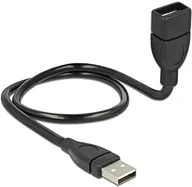 Kable USB - Delock Kabel USB Cable USB 2.0 A male A female ShapeCable 0.5 m - 83499 - miniaturka - grafika 1