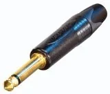 Złącza, przejściówki, adaptery - Neutrik NP2X-B wtyk jack, pozłacany styk, czarna obudowa, 2-biegunowy, 6,35 mm NP2X-B - miniaturka - grafika 1