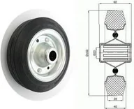Kółka i bloczki - Zabi Koło metalowo-gumowe fi 160 - miniaturka - grafika 1