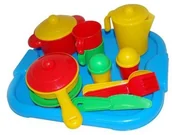 Zabawki AGD - Polesie Poland Zestaw naczyń Nastka z tacą na 2 osoby - miniaturka - grafika 1