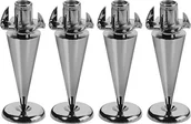 Akcesoria do statywów - Monacor Ultra Slim Version 4 sztuki zestaw głośników Spikes firmy, czarny/chromowany 12.9140 - miniaturka - grafika 1