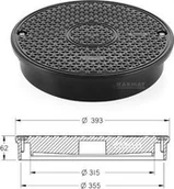 Odwodnienia, kanały i akcesoria - Karmat Właz dla rury karbowanej O 315 P355 - miniaturka - grafika 1