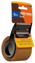Tetis Taśma pakowa 48x25 brązowa ze zrywarką TET002 - Artykuły biurowe - miniaturka - grafika 2