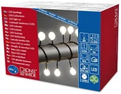 Pozostałe oświetlenie - Konstsmide 3696-107 łańcuch świetlny LED z dużymi, okrągłymi diodami, do użytku na zewnątrz, stopień ochrony: IP44, transformator zewnętrzny 24 V, 80 diod, ciepła biel, czarny kabel - miniaturka - grafika 1