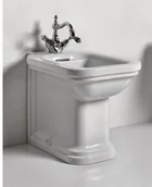 Bidety - Kerasan Waldorf Czarny bidet stojący 55x37 cm z pierścieniem odpływu w kolorze B - miniaturka - grafika 1