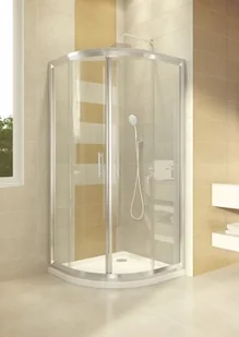 Omnires Health 80x90 lewa profil chrom błyszczący szkło transparentne JK2808/09 L LC2 TR - Kabiny prysznicowe - miniaturka - grafika 2