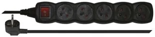 Emos Przedłużacz 5 gniazdowy z uziemieniem i wyłącznikiem 3m Czarny PC1513 - Przedłużacze i rozgałęźniki - miniaturka - grafika 3