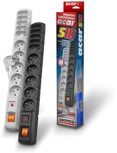 Acar S10 10 gniazd 3.0m |  W0129 - Listwy zasilające - miniaturka - grafika 3