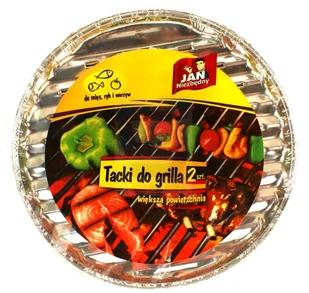 Jan Niezbędny Grill Tacki do Grilla Alu Okrągłe 2szt - Naczynia i sztućce jednorazowe - miniaturka - grafika 2