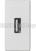 Gniazdka elektryczne - Kontakt Simon K128B/9 Płytka K45/2 złącza USB typ A żeńskie 22,5x45mm + gniazdo; - miniaturka - grafika 1