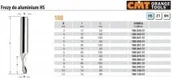 Frezy - CMT FREZ SPIRALNY DO ALUMINIUM HM D=10 I=14 L=80 S=8 CMT188.100.51 - miniaturka - grafika 1