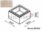 Akcesoria do ogrodzeń - Joniec Bloczek słupkowy Roma BRDM 36/36/20 kolor topaz / Bloczek słupkowy Roma BRDM 36/36/20 kolor topaz - miniaturka - grafika 1