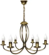 Lampy sufitowe - Lemir Żyrandol Korona patyna 396/W6 - miniaturka - grafika 1