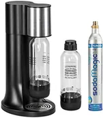 Saturatory - Levivo maszyna do wody gazowanej, w zestawie z butelkami i wkładem CO2 (60 l wody gazowanej), kolor czarny 331400000249 - miniaturka - grafika 1