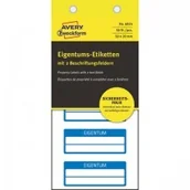 Papier do drukarek - Avery Tabliczki Inwentaryzacyjne Plomby Do Opisu Ręcznego ZWECKFORM 50x20 mm Niebieskie Ramki 2 Pola Na Tekst 50szt - miniaturka - grafika 1