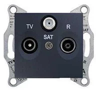 Gniazdka elektryczne - Schneider Sedna Gniazdo RTV-SAT przelotowe 8dB - Grafitowy - SDN3501270 - miniaturka - grafika 1