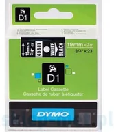 Taśmy do drukarek barwiące - Dymo oryginalna taśma do drukarek etykiet, 45811, S0720910, biały druk/czarny podkład, 7m, 19mm, D1 45811 - miniaturka - grafika 1