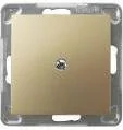 Klawisze i ramki - Ospel Wyłącznik ścienny MODUŁ -zaślepka złoty metalik Z-1Y/m/28 - miniaturka - grafika 1