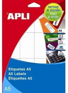 Apli Etykiety uniwersalne 49x100mm, zaokrąglone, białe 17 ark. AP1881 - Etykiety do drukarek - miniaturka - grafika 2