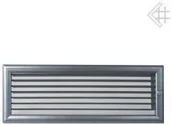 Akcesoria kominkowe - Kratki.pl Kratka kominkowa malowana OSKAR grafitowa 17x49 z żaluzją 6674-898A9_2 - miniaturka - grafika 1