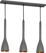 Lampy sufitowe - Luminex Żyrandol Alumi grey/gold (6215) - miniaturka - grafika 1