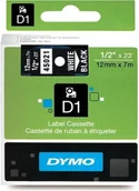 Etykiety do drukarek - Dymo Taśma D1 12mm x 7m czarna/biały nadruk - miniaturka - grafika 1