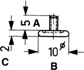 Akcesoria do urządzeń pomiarowych - LIMIT KOŃCÓWKA PŁASKA DO CZUJNIKÓW ZEGAROWYCH 573/11 - 53181301 - miniaturka - grafika 1