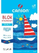 Szkolne artykuły papiernicze - Canson Bloki rysunkowe A4 BIAŁY 20 KARTEK - miniaturka - grafika 1