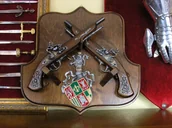 Repliki - broń - WŁOCHY ZESTAW PISTOLETÓW SKAŁKOWYCH NA ZAWIESZCE - miniaturka - grafika 1