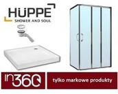 Kabiny prysznicowe - Huppe Ena kabina prysznicowa 100x80 + brodzik Kaldewei SP-5 + syfon (12030506932 in.000K104 - miniaturka - grafika 1
